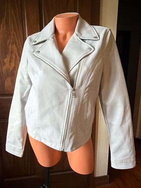 Express Jackets & Blazers - Express Women's Faux Leather Moto Biker Jacket, Size Medium